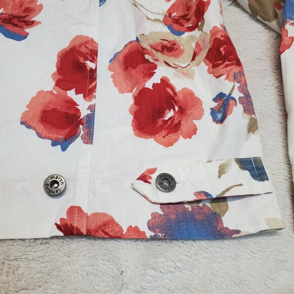 NWT Marsh Landing‎ White Red Blue Floral Cottagecore Romantic Top Skirt Set L 10 - Picture 4 of 16